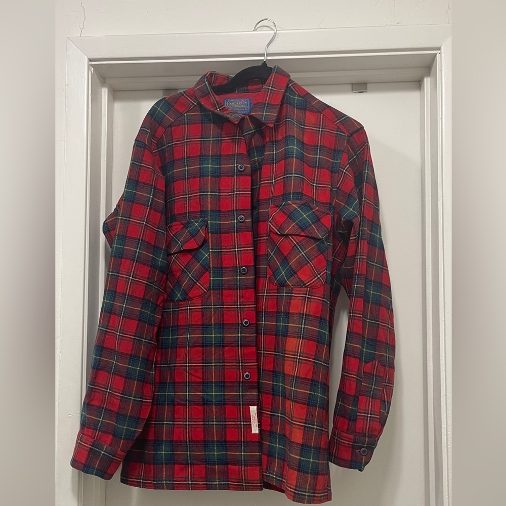 Pendleton VINTAGE FLANNEL BOARD SHIRT wool 100% -used